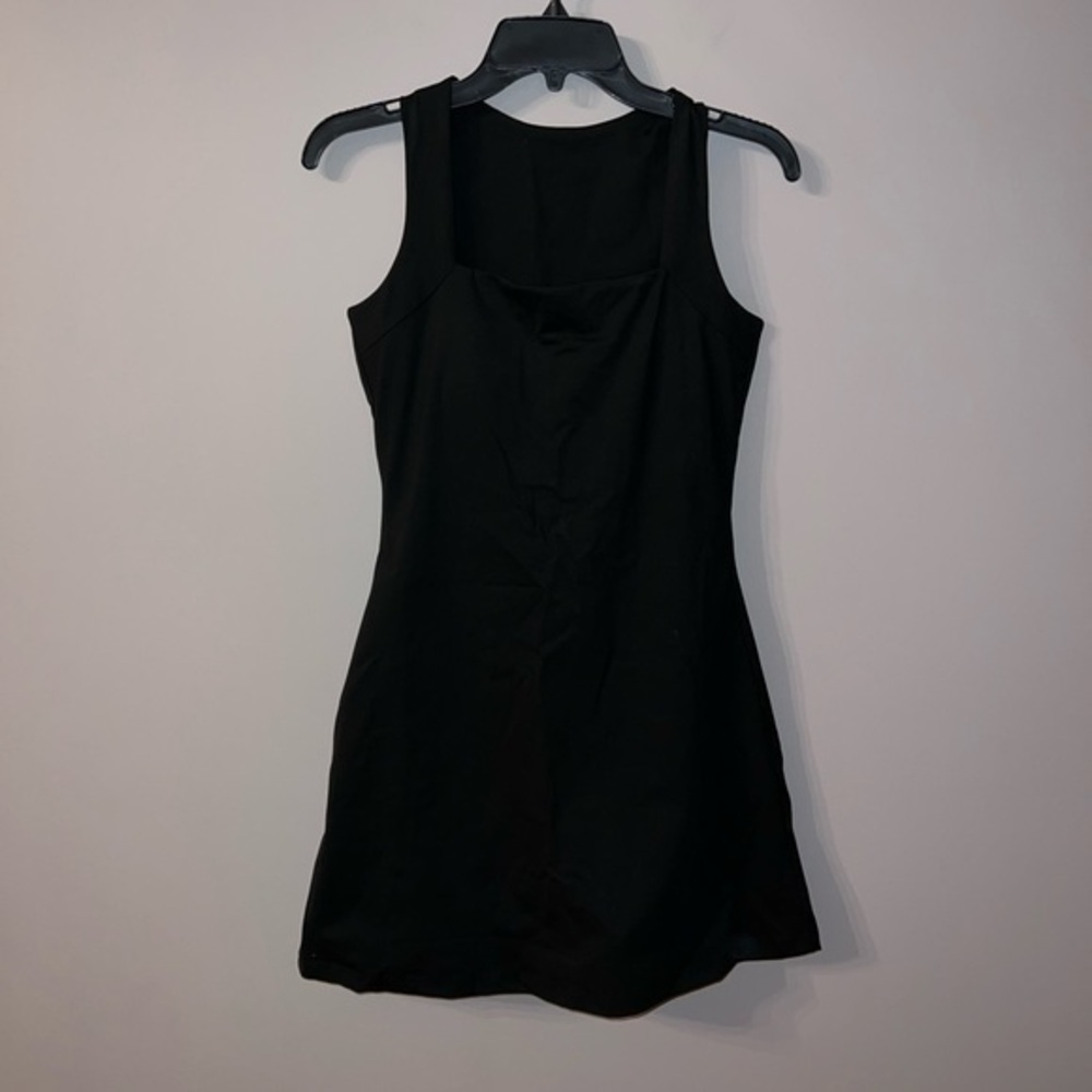 NWT black sports wear dress with built-in shorts, size small